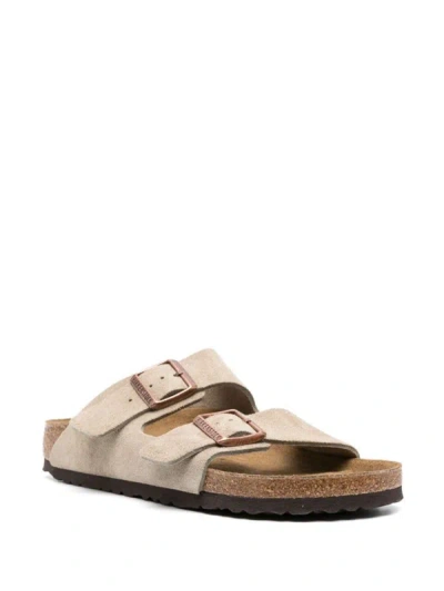 Shop Birkenstock 'arizona' Sandals In Beige