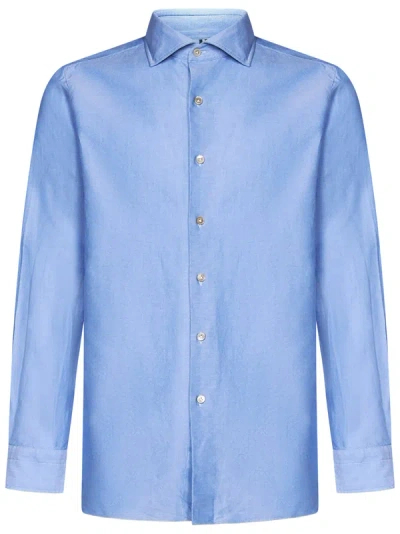 Shop Luigi Borrelli Shirt In Azzurro