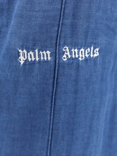 Shop Palm Angels Trouser In Blue