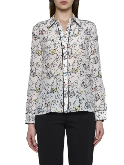 Shop Alice And Olivia Alice + Olivia Shirts In Bisous Stace
