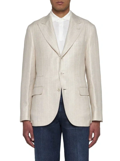 Shop Brunello Cucinelli Jackets In Beige