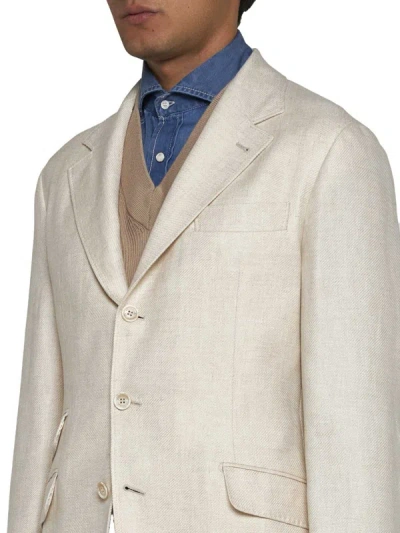 Shop Brunello Cucinelli Jackets In Beige