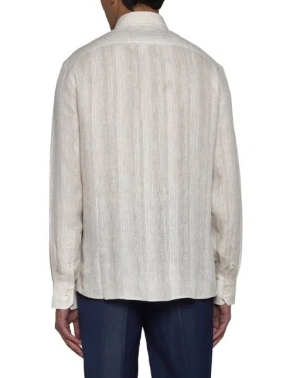 Shop Brunello Cucinelli Shirts In Beige