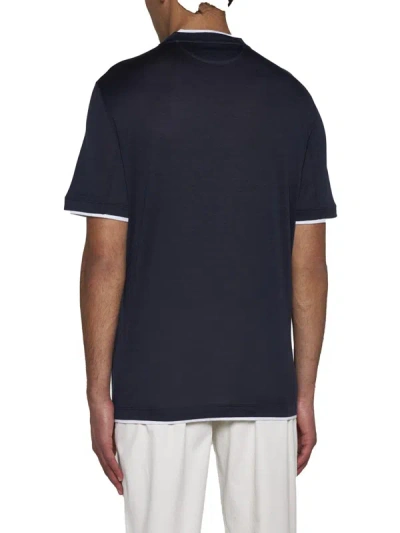 Shop Brunello Cucinelli T-shirts And Polos In Blue