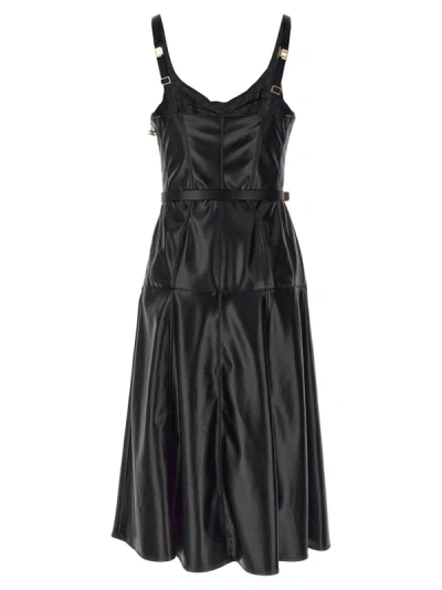 Shop Elisabetta Franchi Bustier Midi Dress In Black