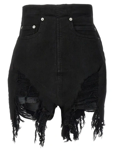 Shop Rick Owens Drkshdw 'dirt Cutoffs' Shorts In Black