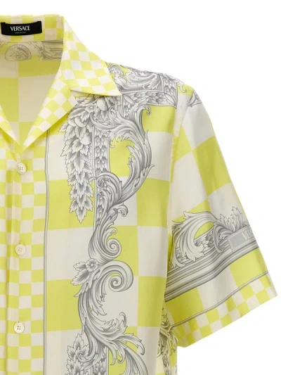 Shop Versace 'medusa E Barocco' Shirt In Yellow