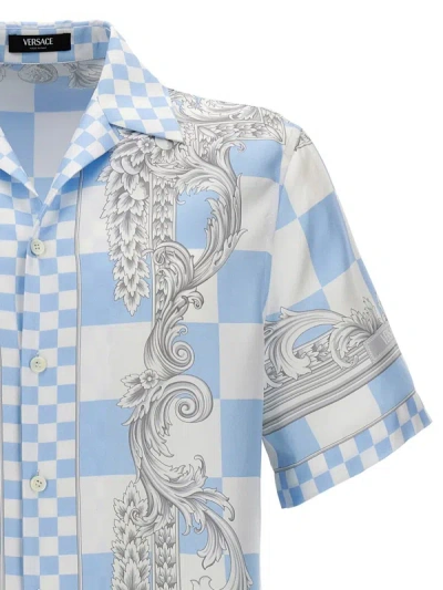 Shop Versace 'medusa E Barocco' Shirt In Blue