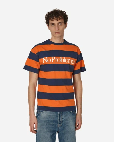 Shop No Problemo Logo Stripe T-shirt In Multicolor