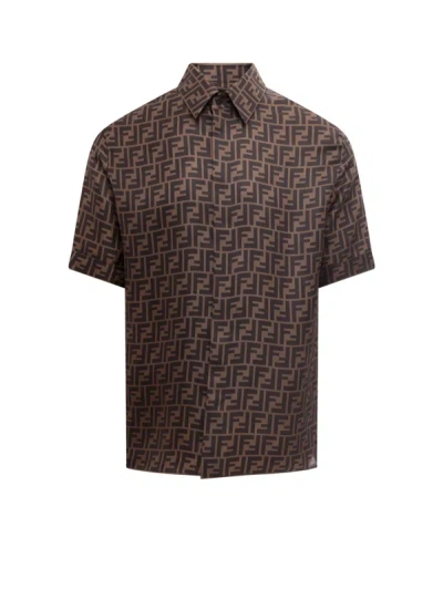 Shop Fendi Shirt In Brown