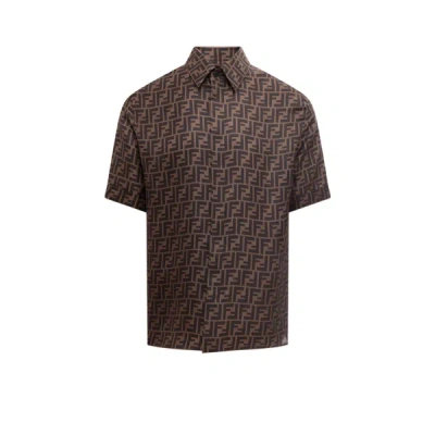 Shop Fendi Shirt In Brown