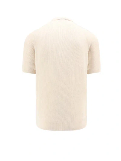 Shop Laneus Polo Shirt In White