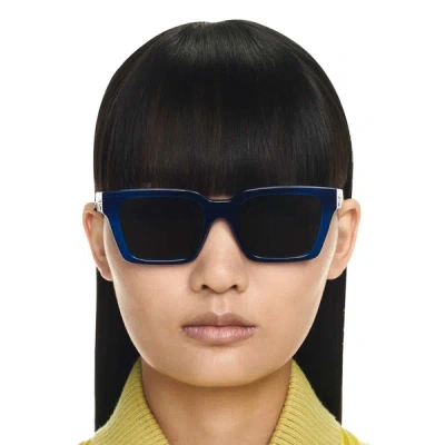 Off-white 53mm Branson Angular Rectangle Sunglasses In Blue
