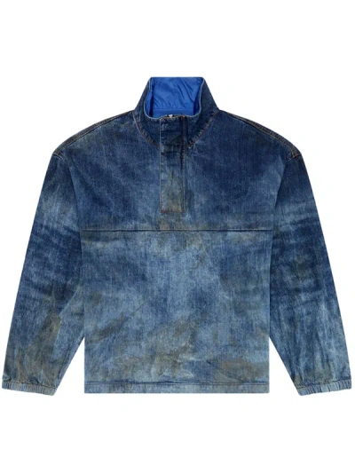 Shop Diesel D-flow-fse Denim Jacket In Blue