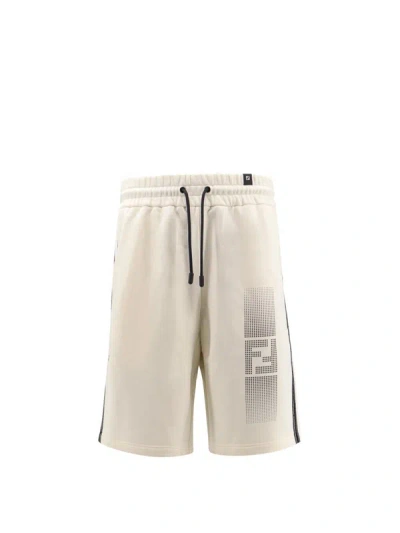 Shop Fendi Bermuda Shorts In White