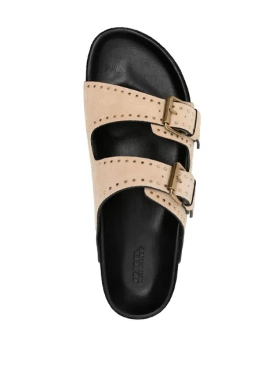 Shop Isabel Marant Lennyo Buckle Sandals In Toffee
