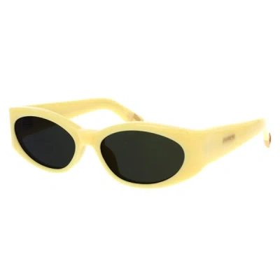 Jacquemus Elongated Cat-eye Sunglasses With Smooth Acetate Frame In Yellow