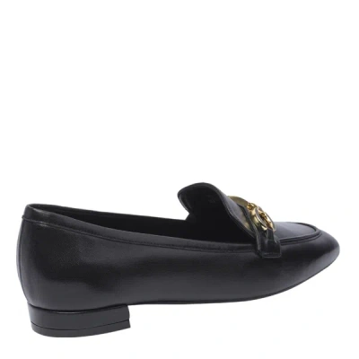Stuart Weitzman Signature Square Leather Loafers In Black