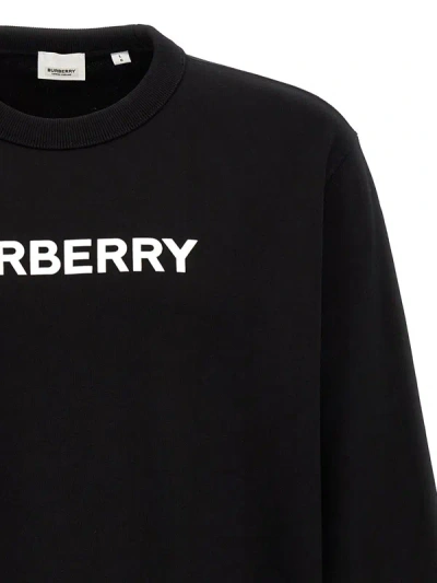 Shop Burberry Logo Print Sweatshirt In Black