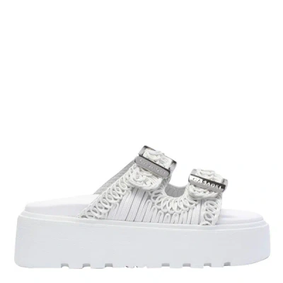 Shop Casadei Sandals In Bianco