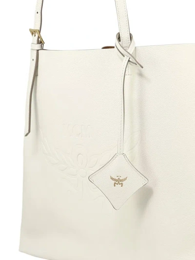 Shop Mcm "himmel" Shoulder Bag In White
