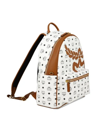 Shop Mcm "medium Stark" Backpack In White