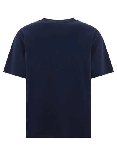 Shop Maison Kitsuné "tonal Fox Head" T-shirt In Blue