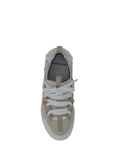 Shop Pierre Hardy Sneakers In White/grey/opale