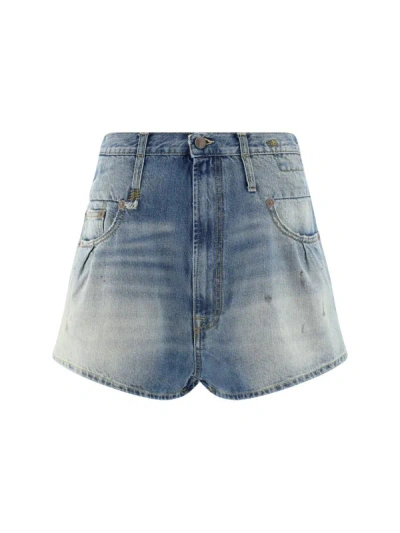 Shop R13 Bermuda Shorts In Turner Blue