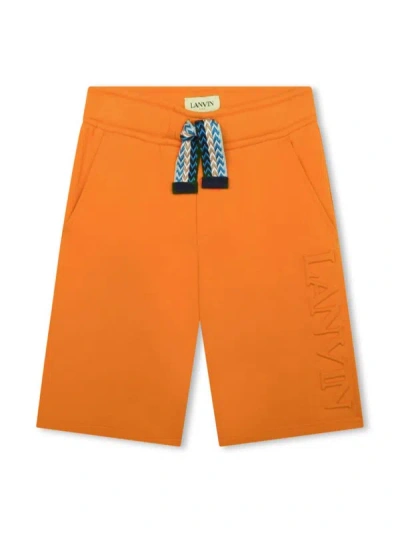 Shop Lanvin Kids Shorts In Orange