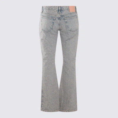 Shop Acne Studios Jeans In Blue/beige