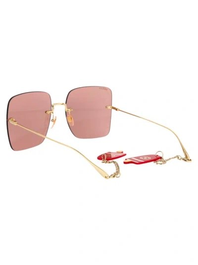 Shop Gucci Sunglasses In 005 Gold Gold Red
