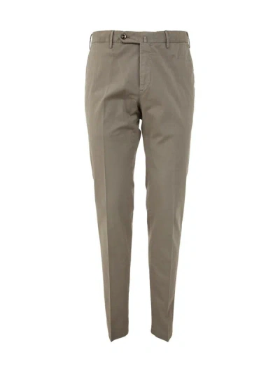 Shop Pt01 Man Cotton Gabardine Classic Trousers Clothing In Grey
