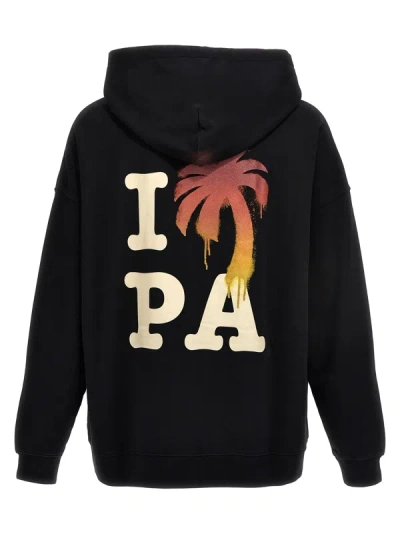 Shop Palm Angels I Love Pa Sweatshirt Black