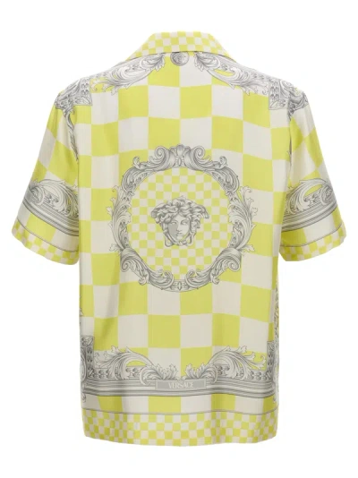 Shop Versace Medusa E Barocco Shirt, Blouse Yellow