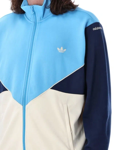 Shop Adidas Originals Colorblock Track Jacket In Navy Cream