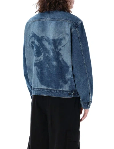 Shop Huf Dog Jacket In Blue