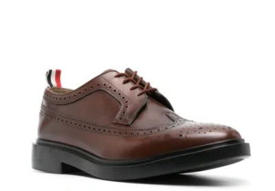 Shop Thom Browne Flat Shoes In Dark Brown
