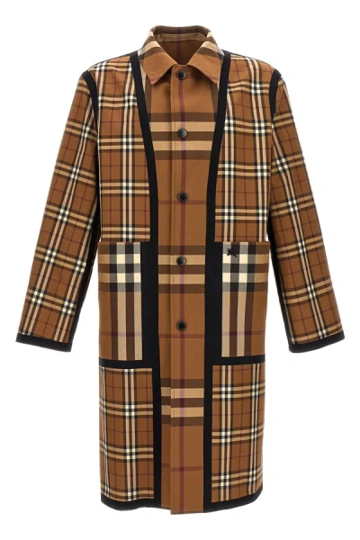 Shop Burberry Men 'abbeystead' Trench Coat In Brown