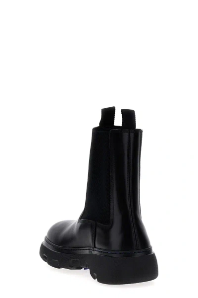 Shop Burberry Men 'chelsea' Ankle Boots In Black