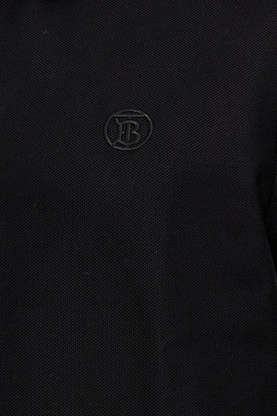 Shop Burberry Men 'eddie' Polo Shirt In Black
