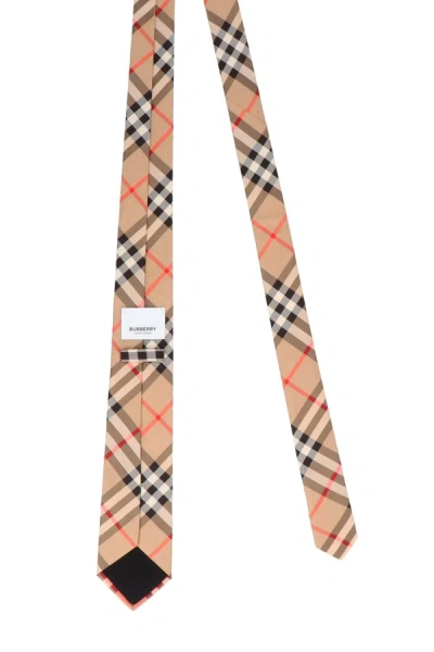 Shop Burberry Men 'manston' Tie In Cream