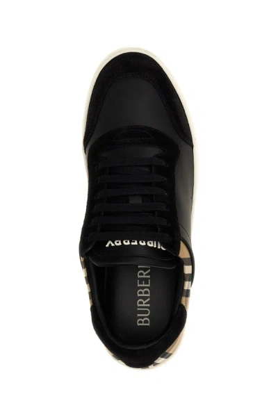 Shop Burberry Men 'stevie' Sneakers In Black