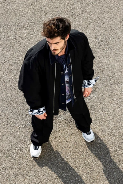 Burberry Denim Jacket With Chest Pockets And Contrast Stitching In Blue