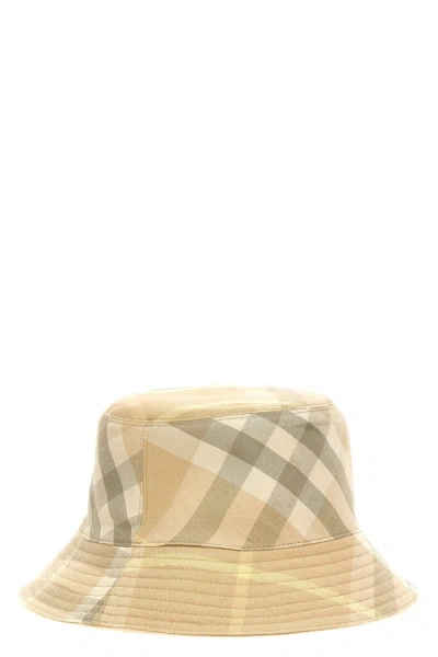 Shop Burberry Men Reversible Bucket Hat In Cream