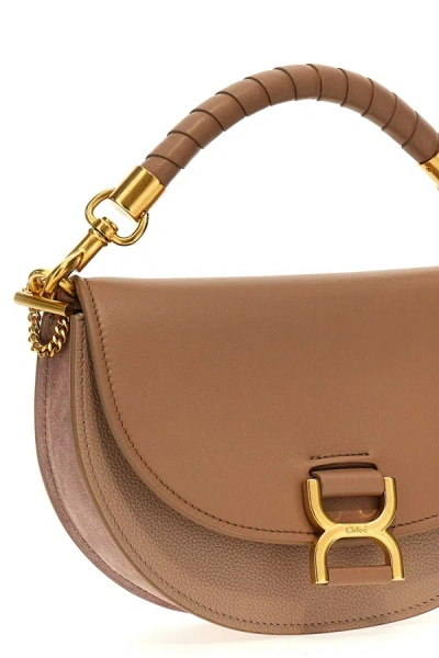 Shop Chloé Women 'marcie' Handbag In Cream
