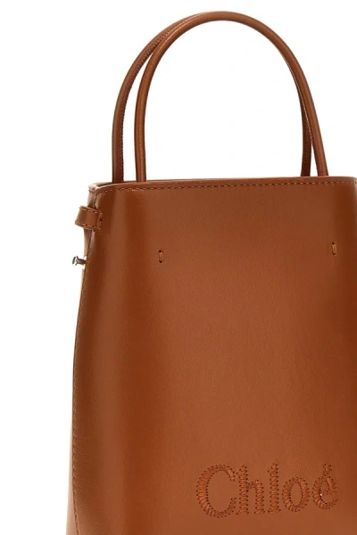 Shop Chloé Women 'micro Chloe Sense' Bucket Bag In Brown