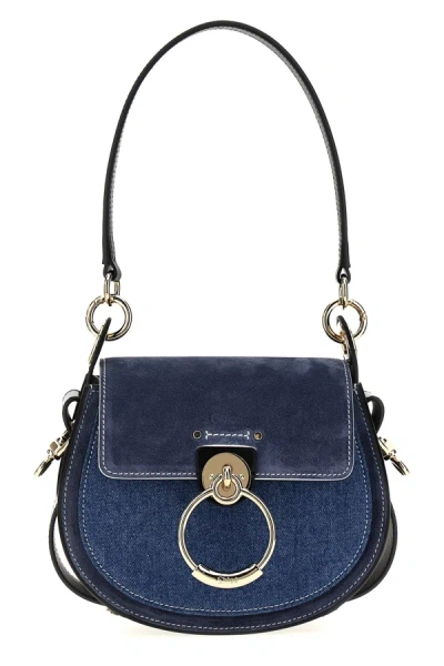 Shop Chloé Women 'tess' Small Crossbody Bag In Blue