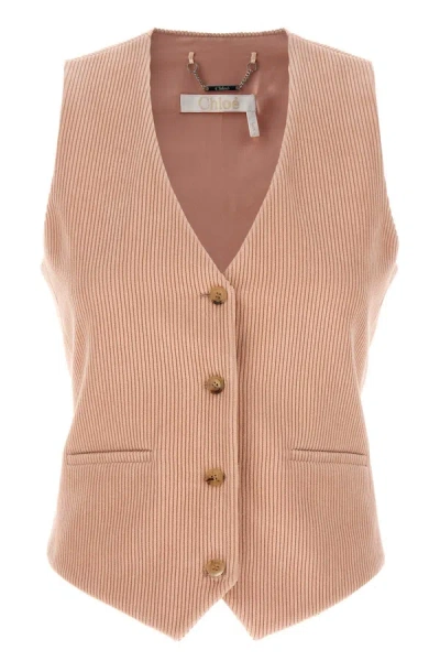 Shop Chloé Women Corduroy Vest In Pink