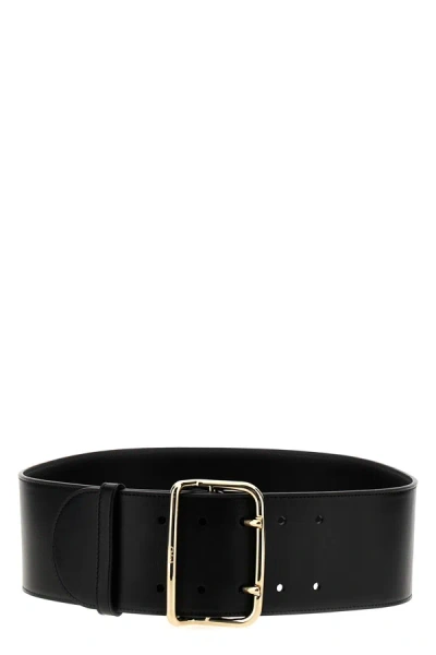 Shop Chloé Women Leather Belt In Black
